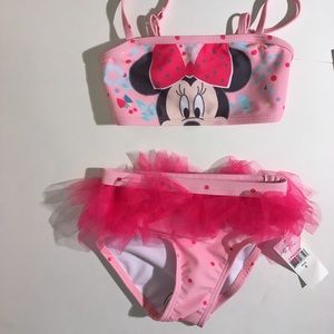 NEW Disney Minnie Mouse Bathing Suit size 3 or 7/8